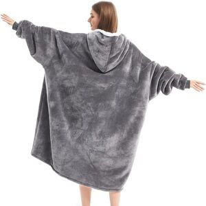 Hurley White Fleece wearable Blanket hoodie